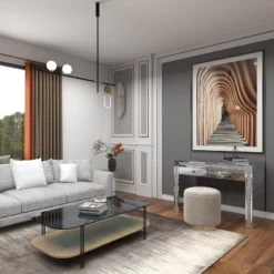 Glam Mirror And Glass Console Table Desk Silver - Olivia & May -Umbra Home Decor Shop GUEST 586b6246 15c7 4a18 8fa6 ca3000da2a0f