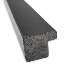 38" X 26" Non-Beveled Bathroom Wall Mirror Jet Black - Amanti Art