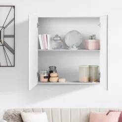 Costway Bathroom Cabinet Medicine Cabinet Wall Mount Double Door With Shelf And Mirror -Umbra Home Decor Shop GUEST 58e85336 1b59 4489 a8e1 703b30dd4a2c