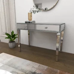Glam Mirror And Wood Console Table Desk Silver - Olivia & May 29 Glam Mirror And Wood Console Table Desk Silver - Olivia & May -Umbra Home Decor Shop GUEST 59151328 f271 4cbf 8406 1a4863373acb