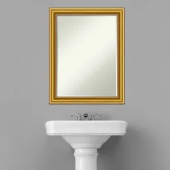Amanti Art Townhouse Gold Petite Bevel Wood Bathroom Wall Mirror 27.5 X 21.5 In. 12 Amanti Art Townhouse Gold Petite Bevel Wood Bathroom Wall Mirror 27.5 X 21.5 In. -Umbra Home Decor Shop GUEST 5999dc54 dad6 4055 b948 0fb6c050ecd1