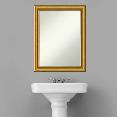 Amanti Art Townhouse Gold Petite Bevel Wood Bathroom Wall Mirror 27.5 X 21.5 In. 5 Amanti Art Townhouse Gold Petite Bevel Wood Bathroom Wall Mirror 27.5 X 21.5 In. - Image 5