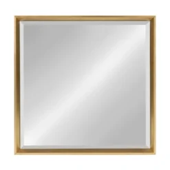 28" X 28" Calter Framed Wall Mirror Gold - Kate And Laurel