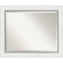 Eva White Silver Framed Bathroom Vanity Wall Mirror - Amanti Art -Umbra Home Decor Shop GUEST 59b25bc6 f59b 4495 af7a f2e9b372dcbe