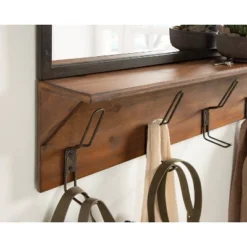 36" X 22" Coburn Functional Wall Mirror Brown - Kate & Laurel All Things Decor -Umbra Home Decor Shop GUEST 59b55897 d92e 4607 b5e9 88ad0cb3f52a