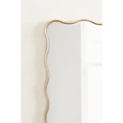 Kate & Laurel All Things Decor 18"X48" Viona Rectangle Scalloped Mirror Gold -Umbra Home Decor Shop GUEST 5a2a6d8d c965 47ab 91c3 78f563f5652a