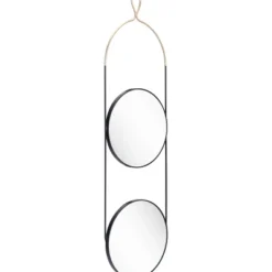 Aries Round Decorative Wall Mirror Gold/Black - ZM Home