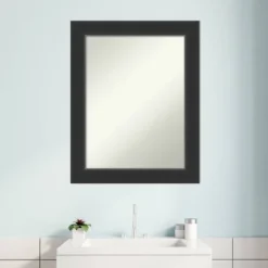 23" X 29" Non-Beveled Corvino Wood Bathroom Wall Mirror Black - Amanti Art -Umbra Home Decor Shop GUEST 5a80253a f4ea 4196 9ba9 797981393f2d