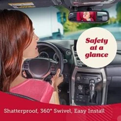 Lusso Gear Baby Backseat Car Mirror For Rear Facing Car Seats, Extra Wide, Stable And Shatterproof