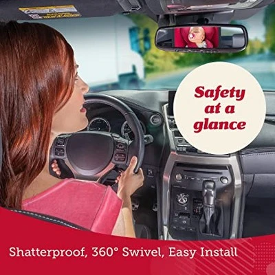 Lusso Gear Baby Backseat Car Mirror For Rear Facing Car Seats, Extra Wide, Stable And Shatterproof 1 Lusso Gear Baby Backseat Car Mirror For Rear Facing Car Seats, Extra Wide, Stable And Shatterproof