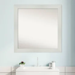 31" X 31" Non-Beveled Mosaic Bathroom Wall Mirror White - Amanti Art 15 31" X 31" Non-Beveled Mosaic Bathroom Wall Mirror White - Amanti Art -Umbra Home Decor Shop GUEST 5a987d36 3475 4c5f 9f31 aa57ac2643bf