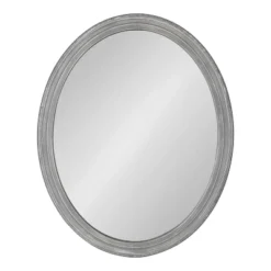 24" X 36" Mansell Oval Wall Mirror Gray - Kate & Laurel All Things Decor