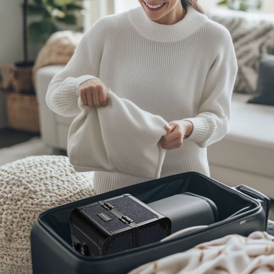 Byootique Makeup Train Case Cosmetic Organizer W/ Mirror Artist 7 Byootique Makeup Train Case Cosmetic Organizer W/ Mirror Artist - Image 7