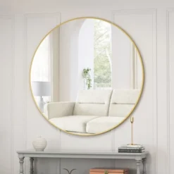 Colt 48" Circle Aluminum Frame Large Circle Wall Mounted Mirror -The Pop Home -Umbra Home Decor Shop GUEST 5b7c3254 e6da 4add a851 83e333c69775