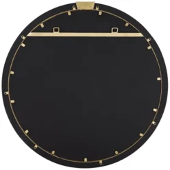 Noble Park Kensington Round Vanity Wall Mirror Modern Glam Black Gold Wood Frame 32" Wide Bathroom Bedroom Living Room Home House Office -Umbra Home Decor Shop GUEST 5c63d1c9 547f 4bad aab5 b53b38e8dd77