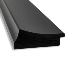 42" X 30" Non-Beveled Grand Bathroom Wall Mirror Black - Amanti Art