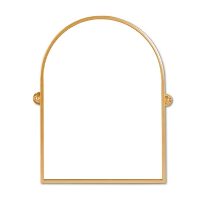 Yale Arch Metal Pivot Bathroom Vanity Mirror Tilting Vanity Mirrors Decorative Wall Mirrors 36"x24" - The Pop Home 5 Yale Arch Metal Pivot Bathroom Vanity Mirror Tilting Vanity Mirrors Decorative Wall Mirrors 36"x24" - The Pop Home - Image 5