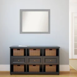 32" X 26" Non-Beveled Brushed Nickel Wall Mirror - Amanti Art -Umbra Home Decor Shop GUEST 5db27f7b 5223 422e a245 6ec9c7214a5b