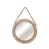 Transpac Metal Brown Everyday Beaded Hanging Mirror