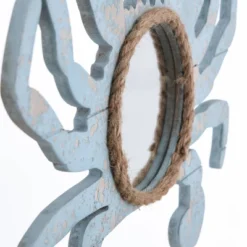 Round Weathered Crab Outline With Center Mirror Blue - StyleCraft -Umbra Home Decor Shop GUEST 600903fa e108 462c 8da8 32b45130601d