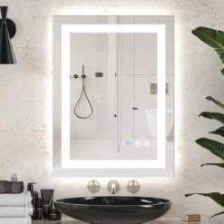 LED Bathroom Mirror With Front And Backlight,24x32 Inch Black Framed Gradient Front And Backlit LED Mirror For Bathroom 13 LED Bathroom Mirror With Front And Backlight,24x32 Inch Black Framed Gradient Front And Backlit LED Mirror For Bathroom -Umbra Home Decor Shop GUEST 6038ad33 7325 45a2 98ef 1224506e768d