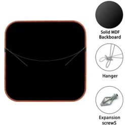 Sofie 23.62"x23.62" Decorative Wall Mirrors With Square PU Covered MDF Framed Mirror-The Pop Home -Umbra Home Decor Shop GUEST 6065dcac b83d 4d68 a4bc 367a92407e8d