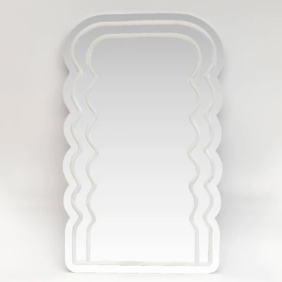 National Brand LED Wavy Wall Mirror: Contemporary Acrylic Design, USB Powered, No Assembly Required 2 National Brand LED Wavy Wall Mirror: Contemporary Acrylic Design, USB Powered, No Assembly Required - Image 2