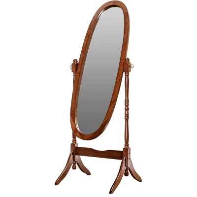 Legacy Decor Swivel Full Length Free Standing Wood Cheval Floor Mirror 4 Legacy Decor Swivel Full Length Free Standing Wood Cheval Floor Mirror - Image 4