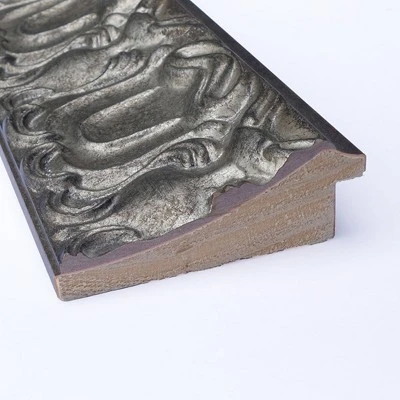 34" X 28" Non-Beveled Silver Luxor Wood Bathroom Wall Mirror - Amanti Art 1 34" X 28" Non-Beveled Silver Luxor Wood Bathroom Wall Mirror - Amanti Art