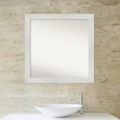 31" X 31" Non-Beveled Mosaic Bathroom Wall Mirror White - Amanti Art 12 31" X 31" Non-Beveled Mosaic Bathroom Wall Mirror White - Amanti Art -Umbra Home Decor Shop GUEST 619001e0 9964 4188 93e4 9d7dff8c542d