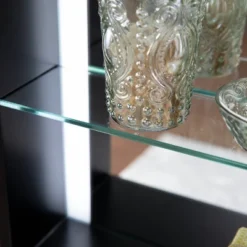 20" X 30" Bridhenn Lighted Mirror With Shelf Black - Southern Enterprises -Umbra Home Decor Shop GUEST 62030854 281e 4a88 a765 b76f7ad54835