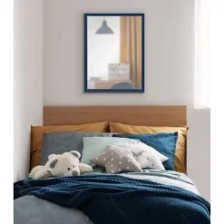 18" X 24" Travis Framed Decorative Wall Mirror Navy Blue - Kate & Laurel All Things Decor -Umbra Home Decor Shop GUEST 62725219 4e7e 44c6 9f6d 471db8468335