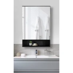 20" X 30" Vin Decorative Wall Mirror With Shelves Black - Kate & Laurel All Things Decor 13 20" X 30" Vin Decorative Wall Mirror With Shelves Black - Kate & Laurel All Things Decor -Umbra Home Decor Shop GUEST 62d17fb7 4fdf 46c7 b42c 5b571b4f8a43