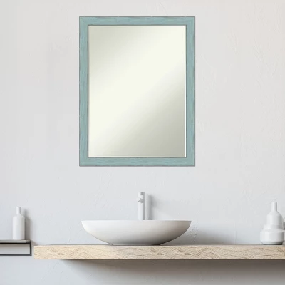 Amanti Art Sky Blue Rustic Petite Bevel Wood Bathroom Wall Mirror 26.25 X 20.25 In. 9 Amanti Art Sky Blue Rustic Petite Bevel Wood Bathroom Wall Mirror 26.25 X 20.25 In. - Image 9