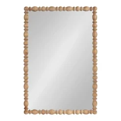 Kate & Laurel All Things Decor 23"X34" Prindle Turned Wood Rectangle Mirror Rustic Brown -Umbra Home Decor Shop GUEST 637ee7c1 0f01 4180 a7f0 d1cfa895e157