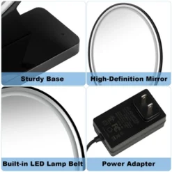 Costway Hollywood Vanity Lighted Makeup Mirror Remote Control 4 Color Dimming Black/Gold/White -Umbra Home Decor Shop GUEST 63d7d683 609a 48cd b4d4 cfea573b48c0