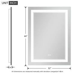 Maleah LED Bathroom Vanity Mirror With Anti-fog - The Pop Home -Umbra Home Decor Shop GUEST 641326a8 ac88 4fa3 8330 bfca20ee9f0d