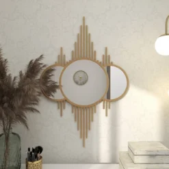 Contemporary Iron Wall Mirror Gold - CosmoLiving By Cosmopolitan -Umbra Home Decor Shop GUEST 647ef836 cce1 416f a4b0 08026d4f919b