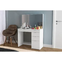 Linden Vanity With Mirror White - Polifurniture -Umbra Home Decor Shop GUEST 6495a499 408a 4216 b1b1 21b7f9891d4f