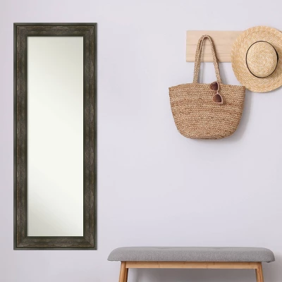 20" X 54" Non-Beveled Rail Rustic Char Full Length On The Door Mirror - Amanti Art 8 20" X 54" Non-Beveled Rail Rustic Char Full Length On The Door Mirror - Amanti Art - Image 8