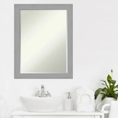 Brushed Petite Bevel Bathroom Wall Mirror 5 Brushed Petite Bevel Bathroom Wall Mirror - Image 5