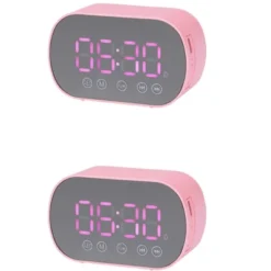 REGALWOVEN 2 Pcs Digital Mirror FM Radio Speaker Small Dual Alarm Clock 3.3 X 2 X 1.6 Inches -Umbra Home Decor Shop GUEST 65afe545 e68f 4f7f a88b 5fa45c1a0f9b