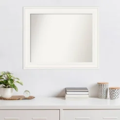 34" X 28" Non-Beveled Ridge White Wall Mirror - Amanti Art -Umbra Home Decor Shop GUEST 6765e7bd 8329 4b52 a1ff a4947f732467