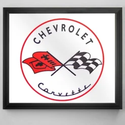 Chevrolet Corvette Printed Accent Mirror White/Red - American Art Decor -Umbra Home Decor Shop GUEST 67a53db8 9bab 4408 820f cab4fda461c8