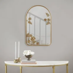 Adaline Arched Metal Floral Wall Mirror Gold - Madison Park 13 Adaline Arched Metal Floral Wall Mirror Gold - Madison Park -Umbra Home Decor Shop GUEST 67e90888 5d86 4bed bbed fc4e8b91c81a