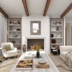 Wood Wall Mirror With Embossed Metal Gray - Olivia & May -Umbra Home Decor Shop GUEST 68217135 b3e1 4dea 9430 d50c69b30186