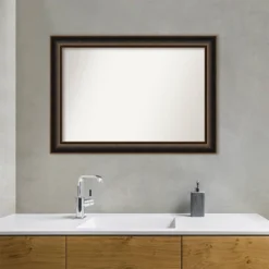 42"x30" Villa Wood Wall Mirror, Oil Rubbed Bronze Frame, Modern Decor - Amanti Art -Umbra Home Decor Shop GUEST 68294cc0 8adb 4a95 936b 4ed8ec6f1645