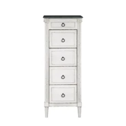 Magg 4 Drawer Jewelry Chest With Flip Up Mirror Antique White/Antique Gray Two Tone - HOMES: Inside + Out -Umbra Home Decor Shop GUEST 6883e3ca 87e2 49d5 a0d1 80b0b1e8d759