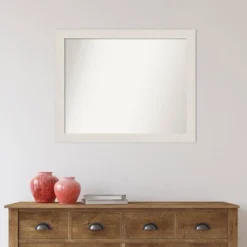32" X 26" Non-Beveled Rustic Plank White Narrow Bathroom Wall Mirror - Amanti Art 12 32" X 26" Non-Beveled Rustic Plank White Narrow Bathroom Wall Mirror - Amanti Art -Umbra Home Decor Shop GUEST 69145f7d df24 4ce4 a0fc 6b7057dc3dbc