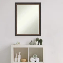 Amanti Art Ashton Black Petite Bevel Wood Bathroom Wall Mirror 26.5 X 20.5 In. -Umbra Home Decor Shop GUEST 69283bb0 14ad 4d13 91c0 0e6274a8ceb4
